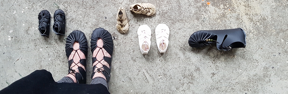 Handmade, in our own Papoutsi studio of
vegan faux- or vegetable tanned real leather, which we both love